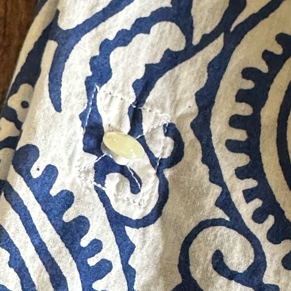 Talbots | Boho 100% Cotton Paisley Beaded Blouse - Picture 7 of 9